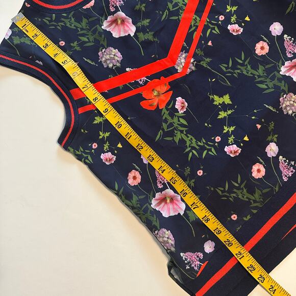 Ted Baker Namib Hedgerow Top Size XS Floral Tank Silk - Picture 10 of 10